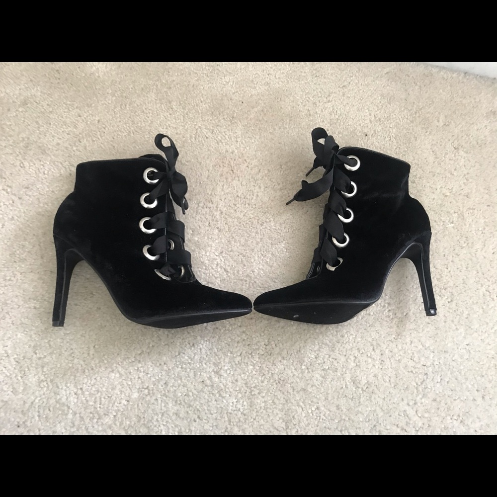 Yoki Velvet 4 inch High Heel Boot: Size-8
